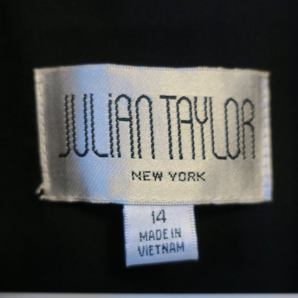 Julian Taylor NY Black/White Blazer Size 14 - Picture 3 of 4